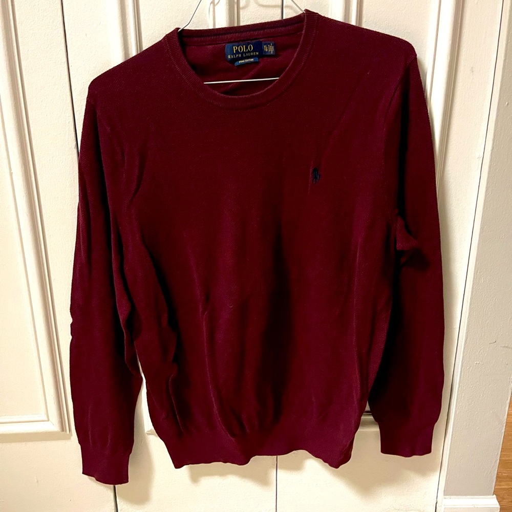 Polo Ralph Lauren Maroon sweater. Size XL. Pima Cotton.